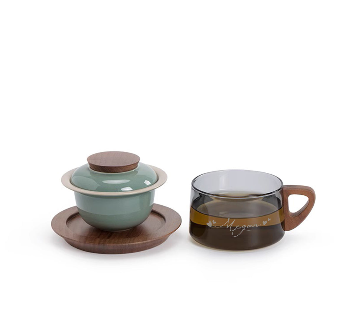 Quick Gifts |Portable water cup Birthday Gift ,Light luxury portable tea and water separated tea cup set