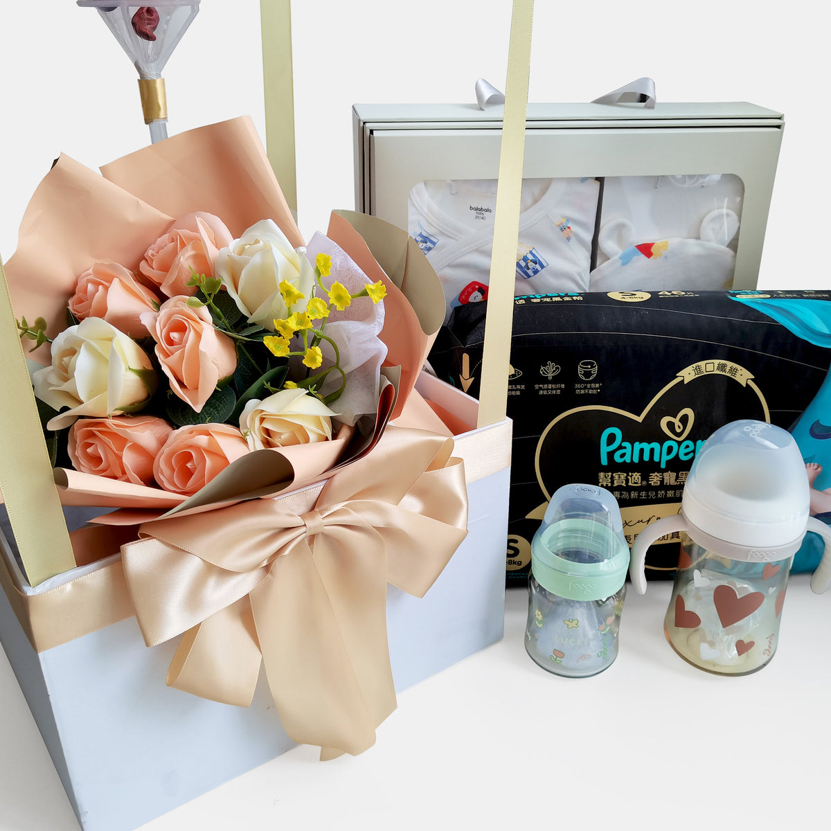 Baby Hamper|welcome baby gift （Gold-4）