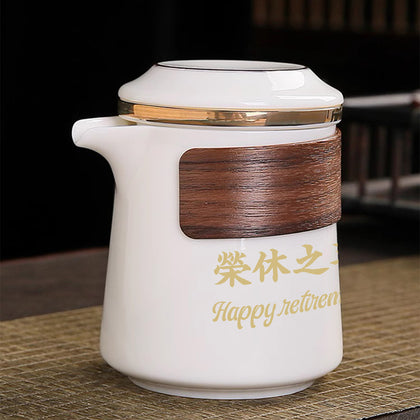 Quick Gifts | Corporate Gifts Portable Water Cup ,Travel tea set mutton fat jade tea cup