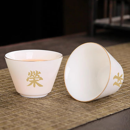 Quick Gifts | Corporate Gifts Portable Water Cup ,Travel tea set mutton fat jade tea cup