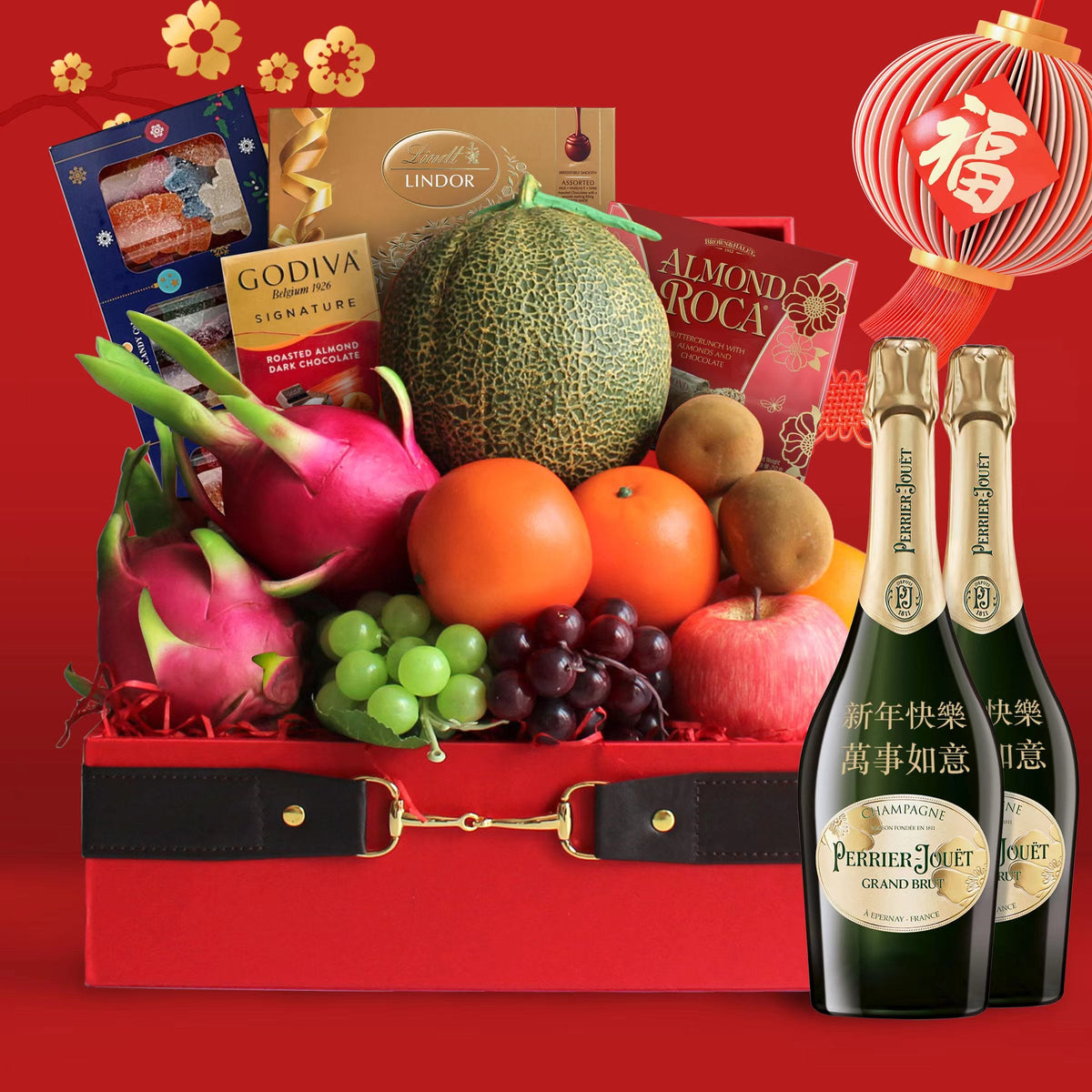 2023 Chinese New Year Hamper |New Year's luxury champagne fruit hamper