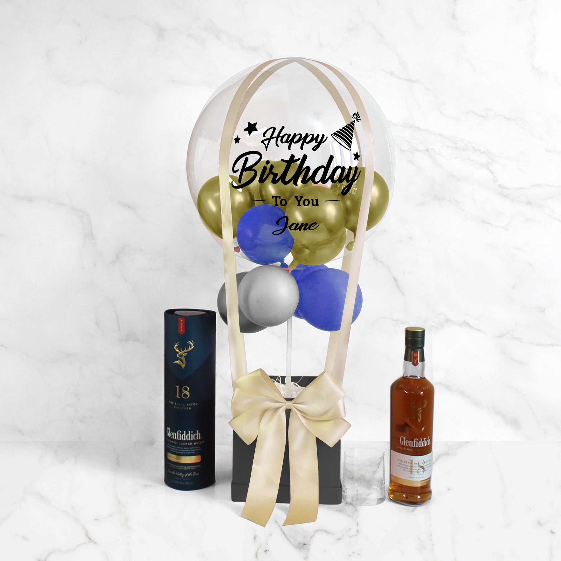 Balloon Birthday Hamper| Whisky Birthday  balloon gift Whiskey Lover Balloon Gift