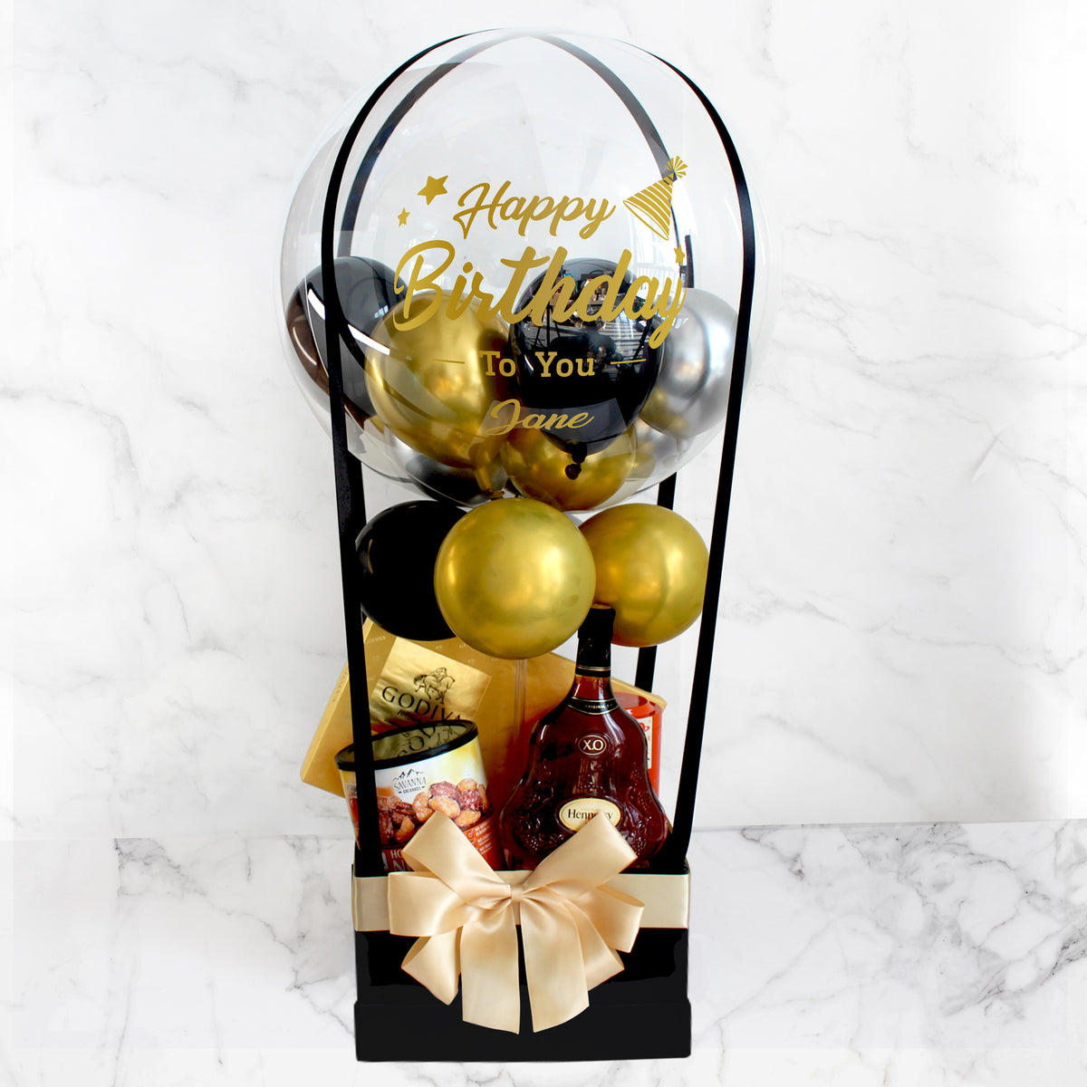 Balloon Birthday Hamper| Hennessy X.O Birthday  balloon gift wedding gift