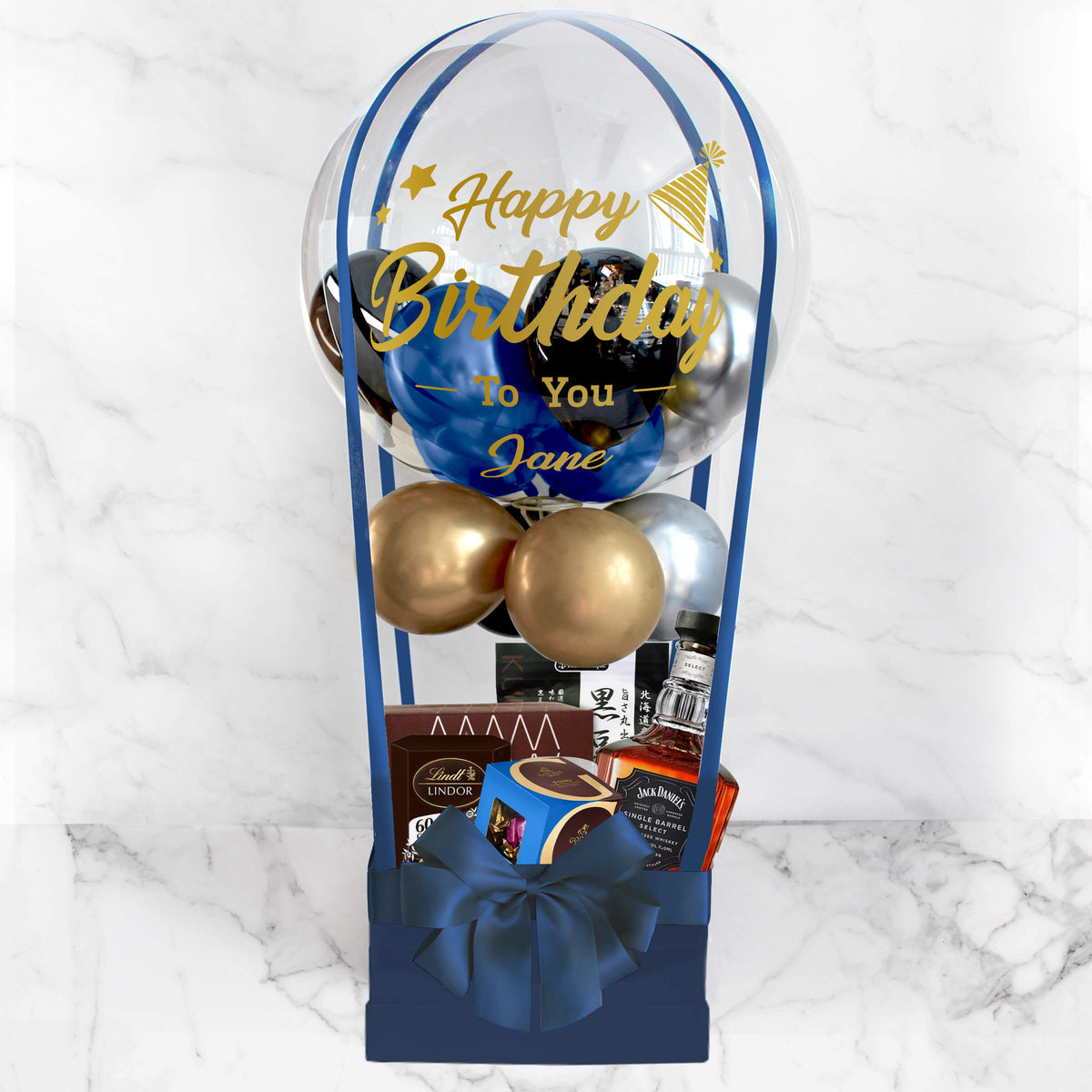Balloon Birthday Hamper| whisky birthday balloon gift for him