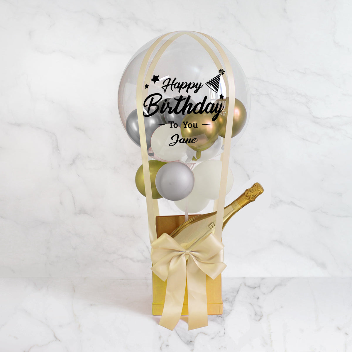 Balloon Birthday Hamper| Champagne balloon gift ， Valentine's Day
